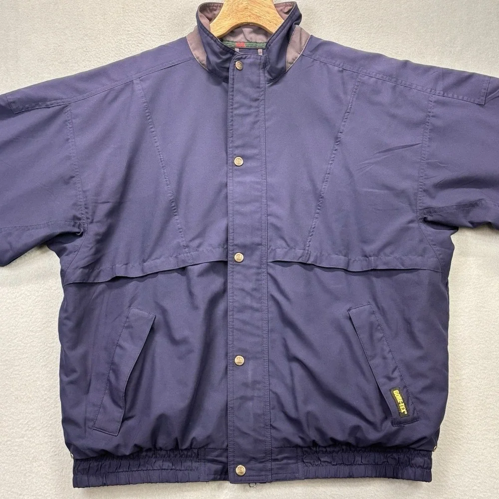 Vintage Tourney Gore Tex Windbreaker Jacket Mens XL Blue Full Zip/snap Gorpcore